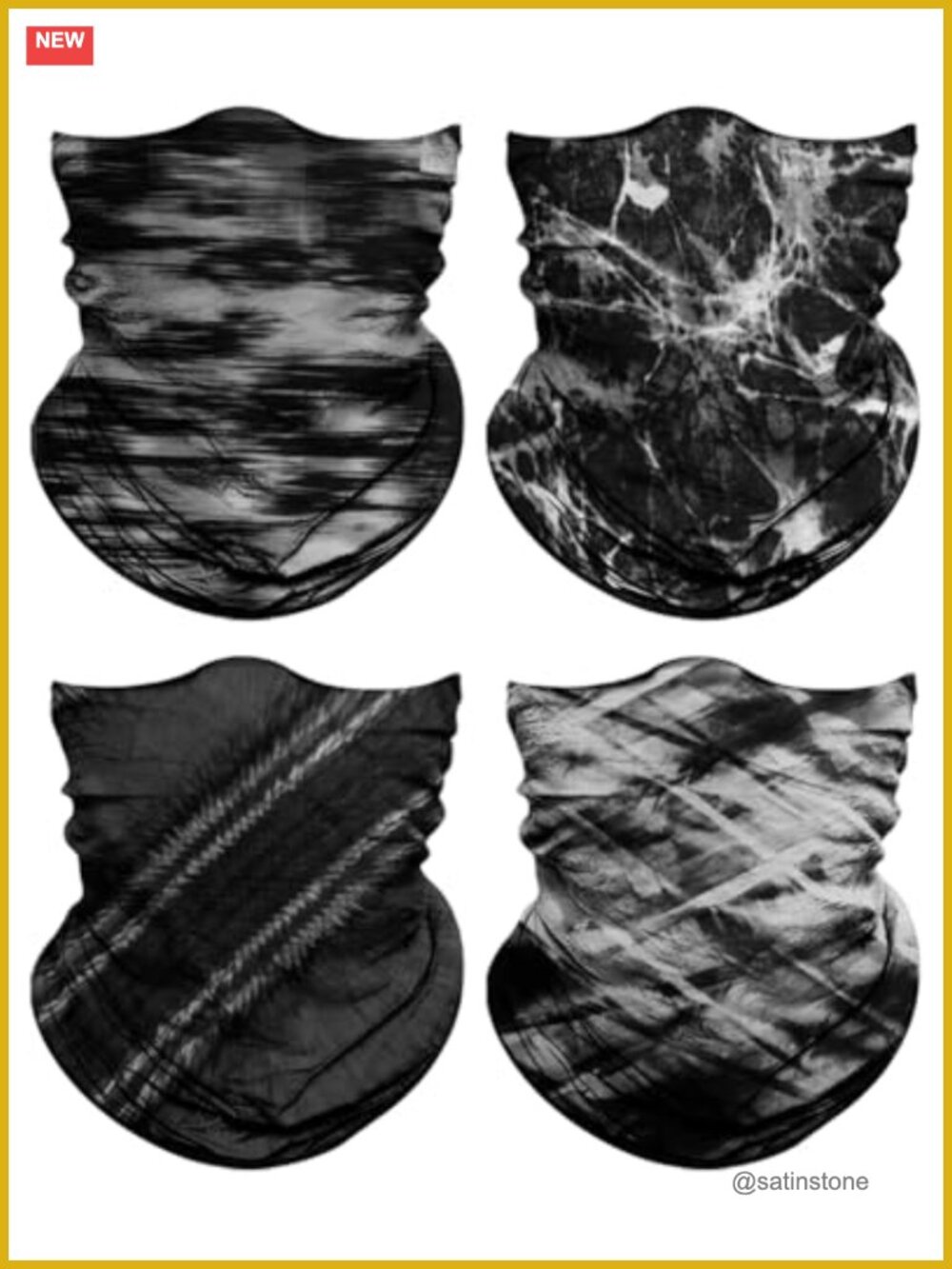 4 Pack Neck Gaiter Face Mask Breathable Microfiber UPF Head Wrap for Outdoor